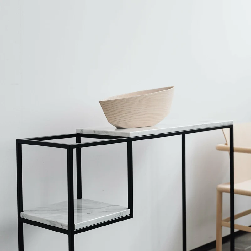 Console avec plateau en marbre blanc M Hop Maxi - Un’common