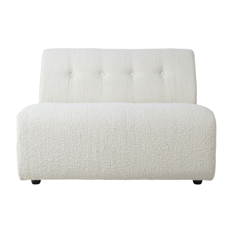 Module milieu 2 place en bouclé crème Vint - Hkliving