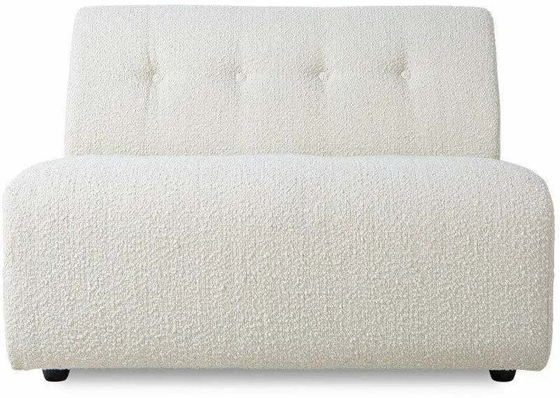 Module milieu 2 place en bouclé crème Vint - Hkliving