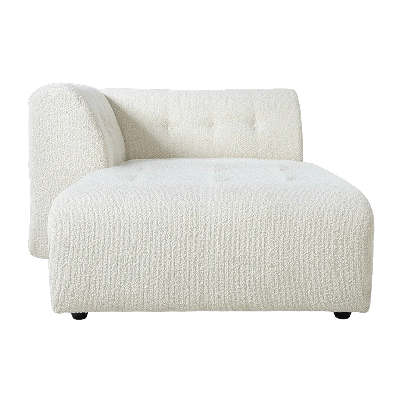 Méridienne gauche en bouclé crème Vint - Hkliving