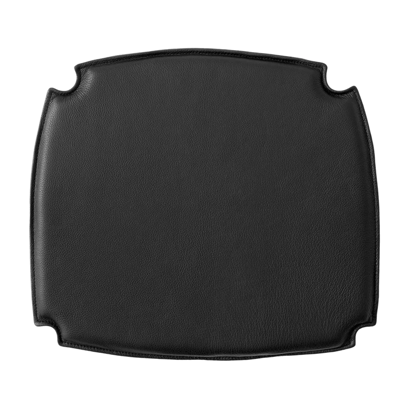 Coussin de chaise en cuir noir 46 x 46 cm Drawn HM3 - &tradition