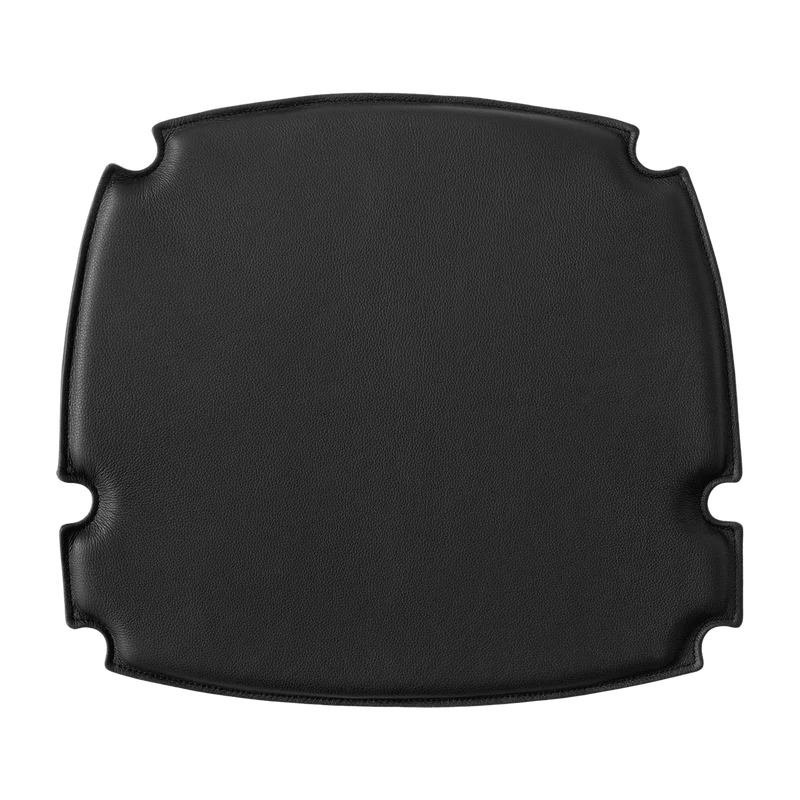 Coussin de chaise en cuir noir 52 x 47 cm Drawn HM4 - &tradition