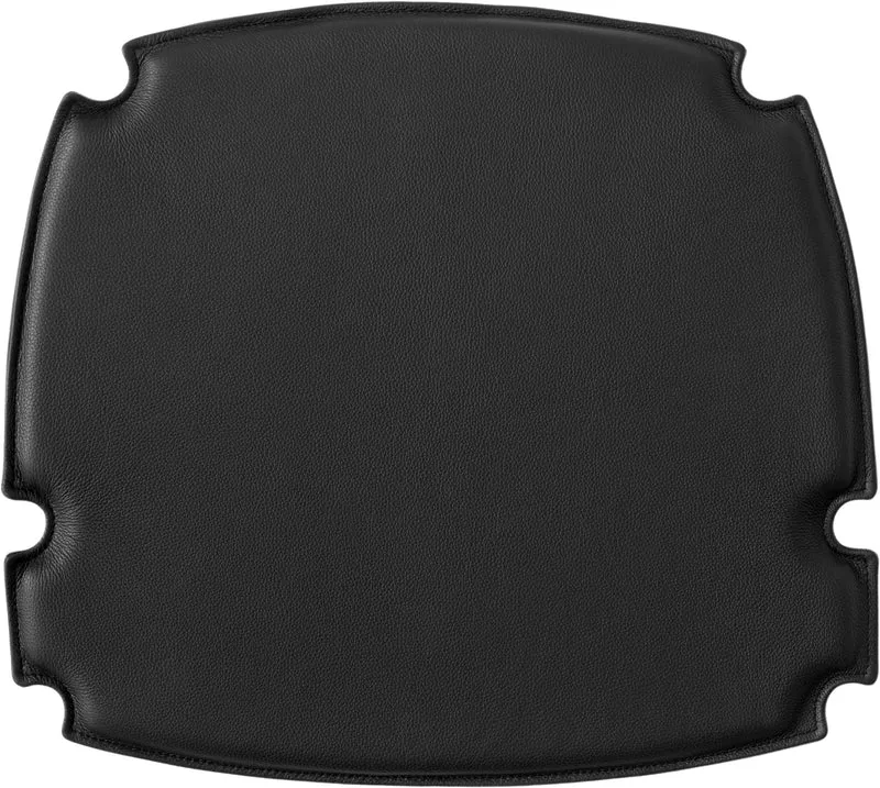 Coussin de chaise en cuir noir 52 x 47 cm Drawn HM4 - &tradition