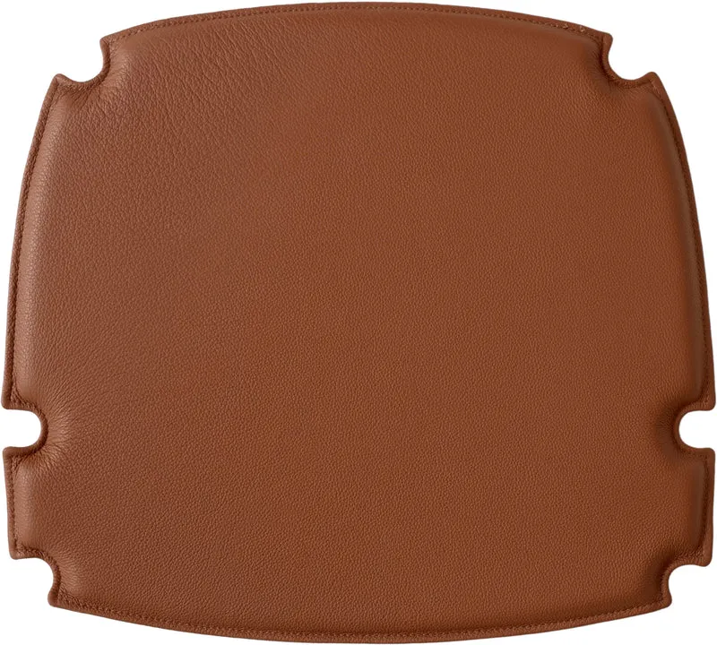 Coussin de chaise en cuir cognac 52 x 47 cm Drawn HM4 - &tradition