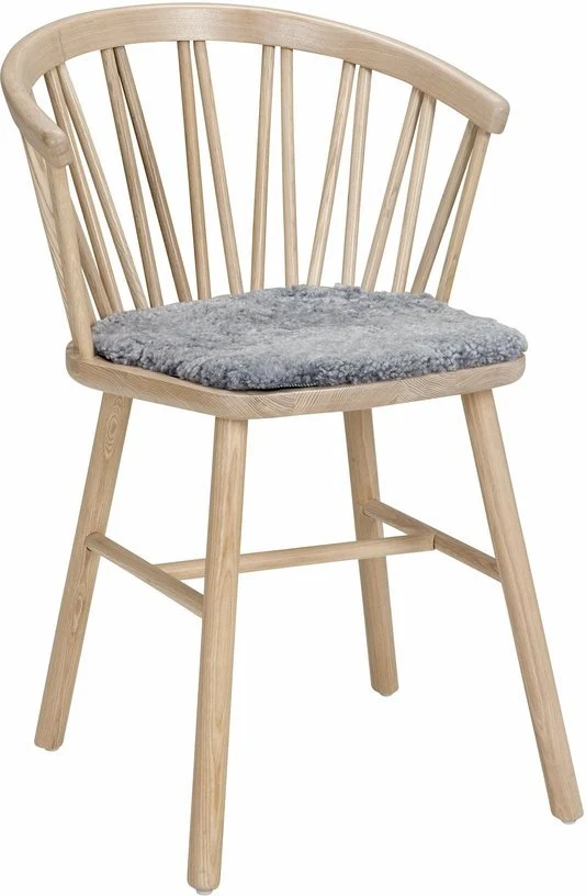 Coussin d'assise pour fauteuil en peau de mouton graphite ZigZag - Hans K