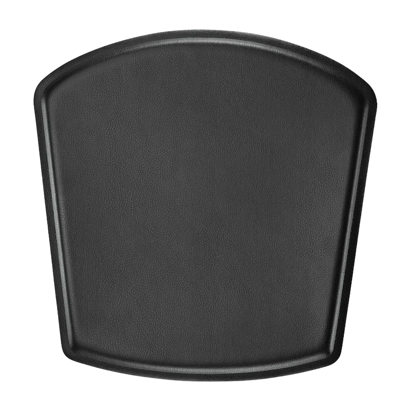 Coussin d'assise pour chaise de bar en cuir reconstitué noir ZigZag - Hans K