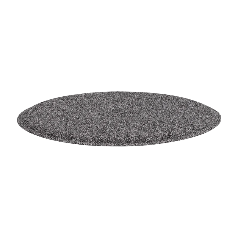 Coussin d'assise rond pour chaise enfant en tissu gris étincelant ZigZag - Hans K