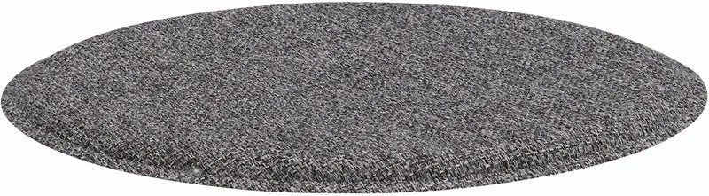 Coussin d'assise rond pour chaise enfant en tissu gris étincelant ZigZag - Hans K