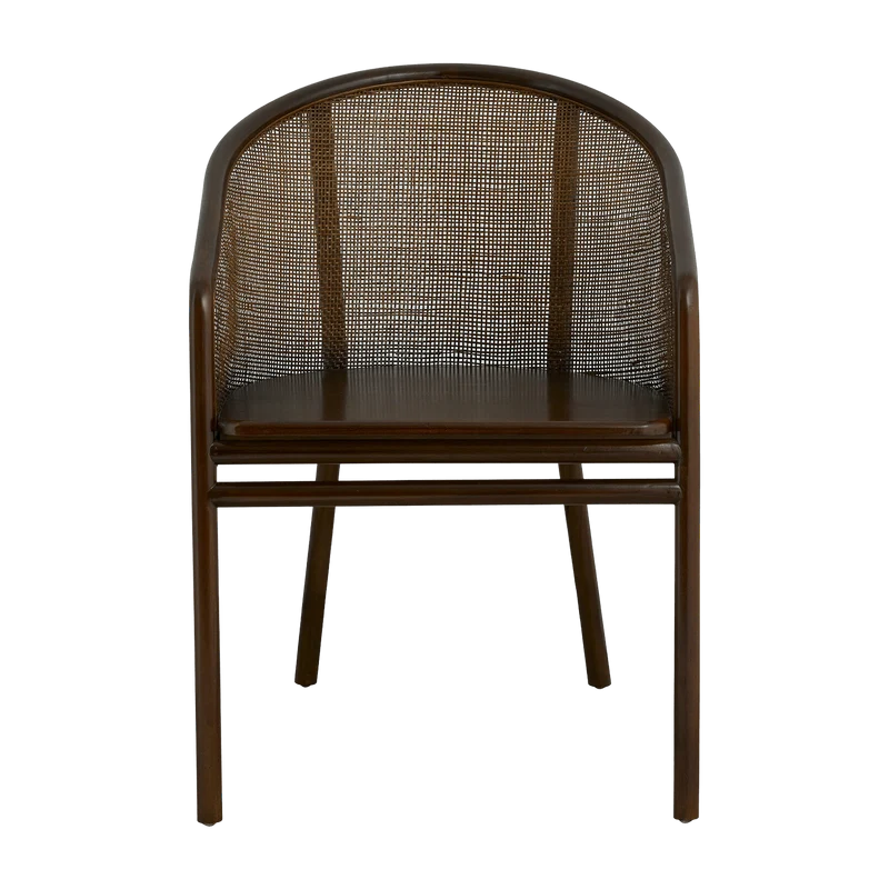 Chaise de salle à manger en rotin marron foncé Mosso - Nordal