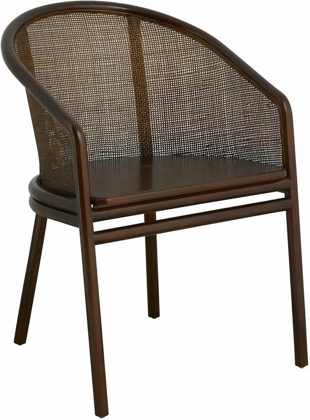 Chaise de salle à manger en rotin marron foncé Mosso - Nordal
