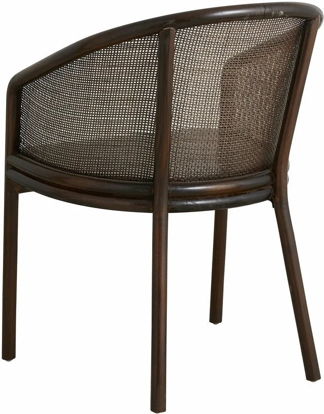 Chaise de salle à manger en rotin marron foncé Mosso - Nordal