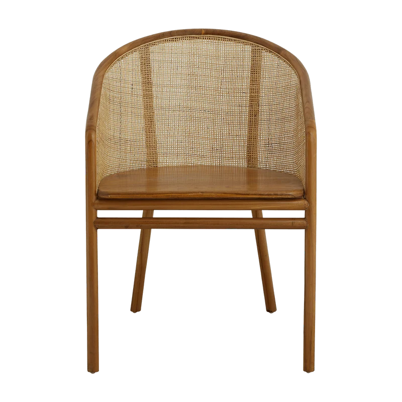 Chaise de salle à manger en rotin marron clair Mosso - Nordal