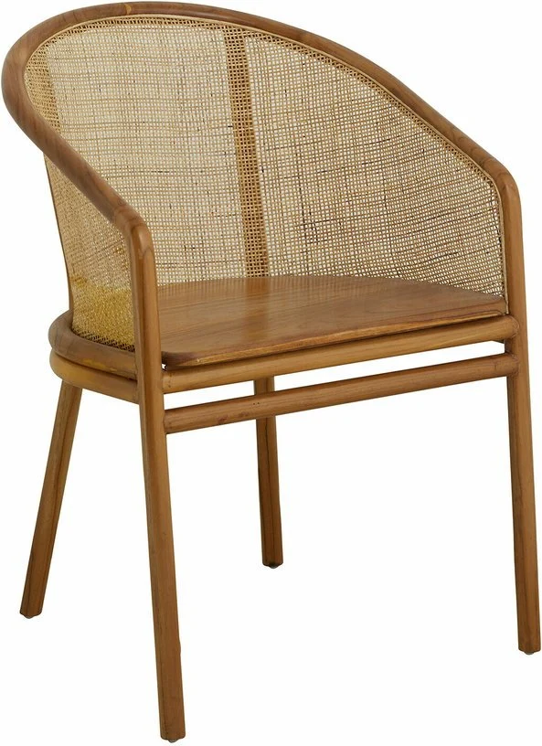 Chaise de salle à manger en rotin marron clair Mosso - Nordal