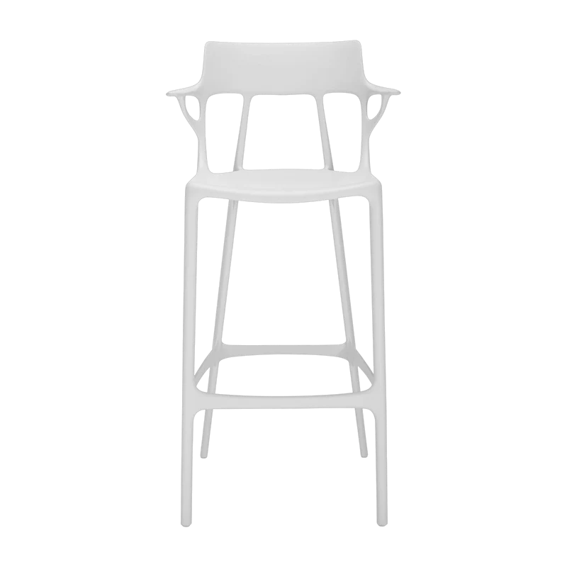 Chaise de bar blanche 75 cm A.I - Kartell