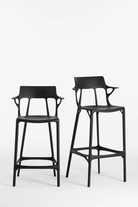 Chaise de bar blanche 65 cm A.I - Kartell