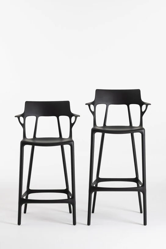 Chaise de bar grise 65 cm A.I - Kartell