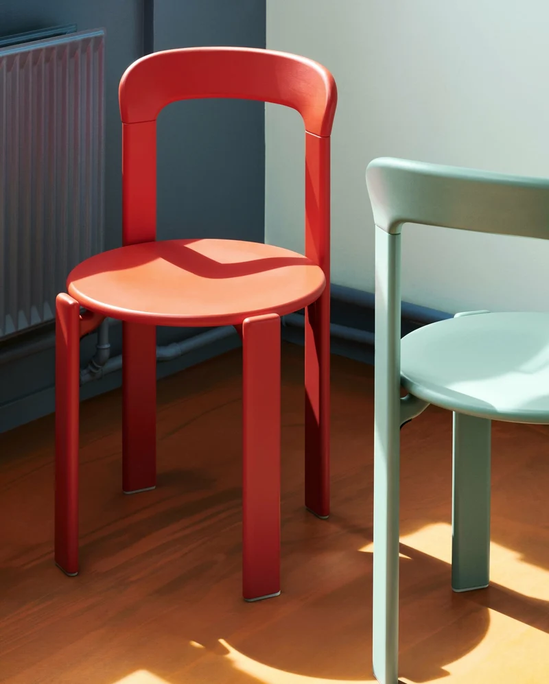 Chaise en bois de hêtre rouge scarlet Rey - HAY