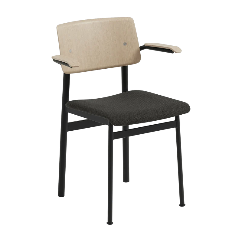 Chaise noire et bois naturel Loft - Muuto