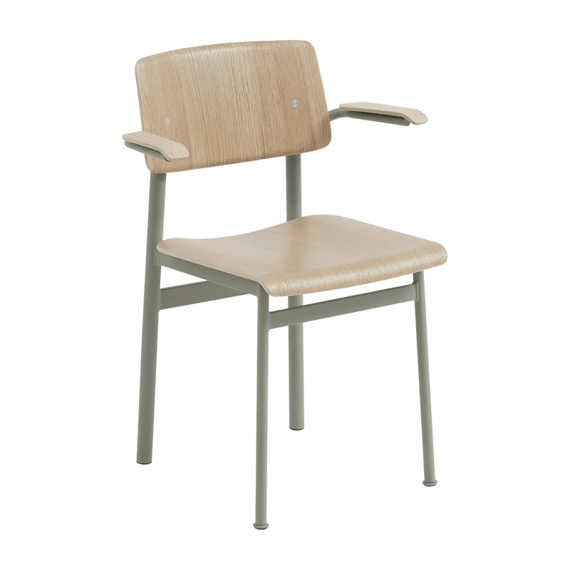 Chaise verte et bois naturel Loft - Muuto