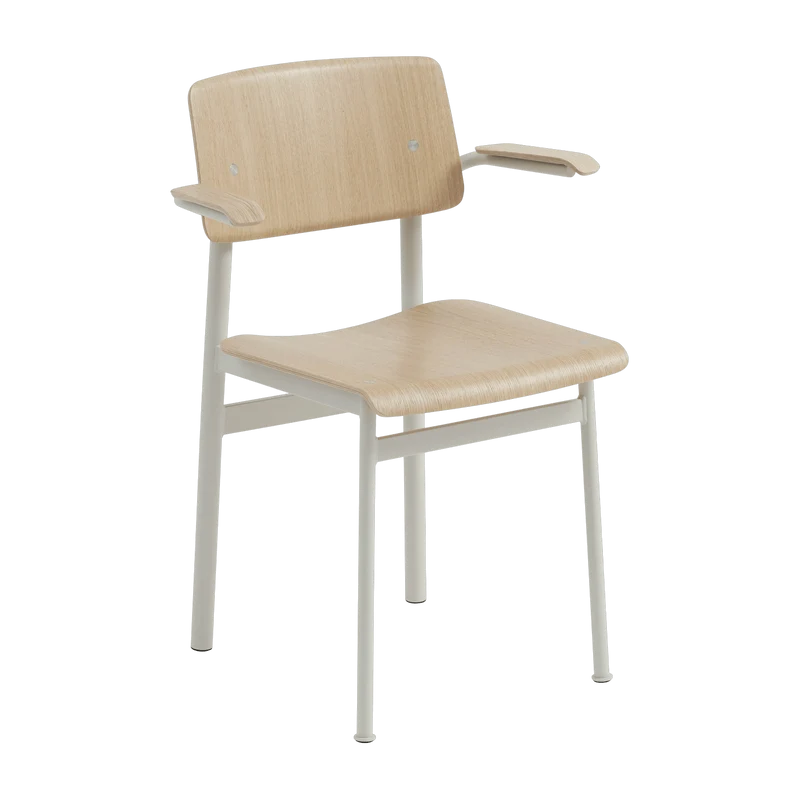 Chaise grise et bois naturel Loft - Muuto
