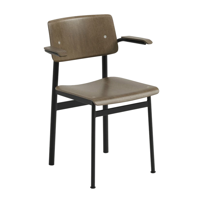 Chaise noire et brun foncé Loft - Muuto