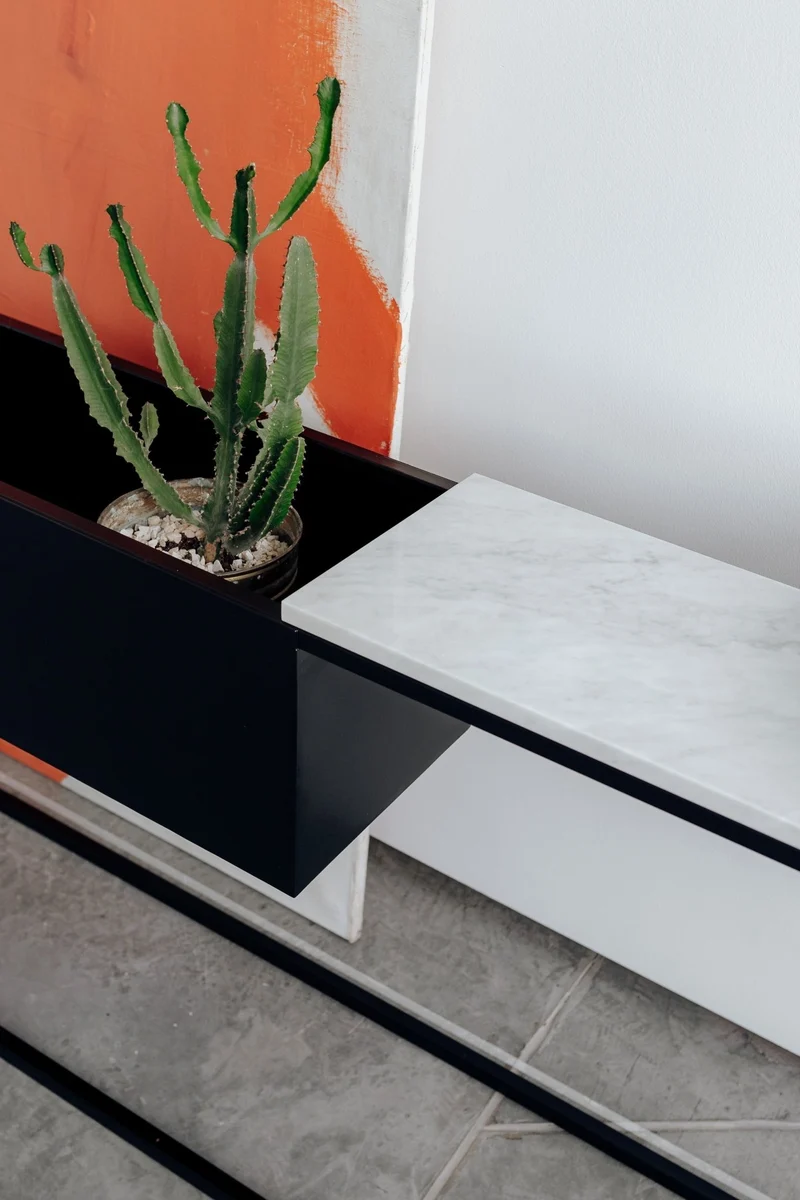 Console en marbre blanc L Box Maxi - Un’common