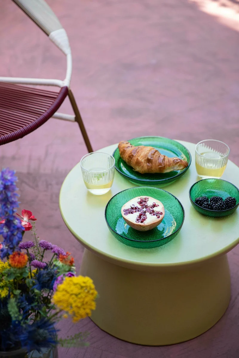 Table d'appoint en faïence verte - Hkliving