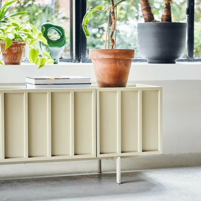 Buffet bas en bois couleur caillou - HKliving