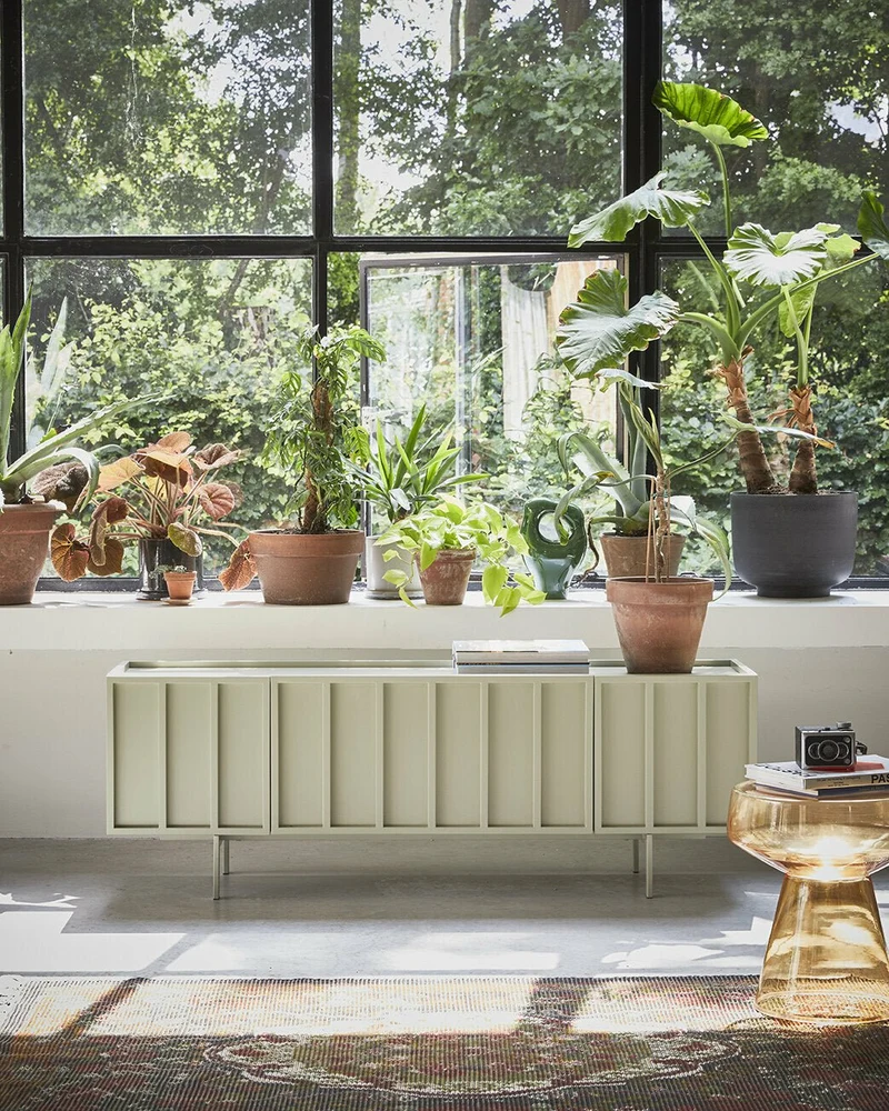 Buffet bas en bois couleur caillou - HKliving