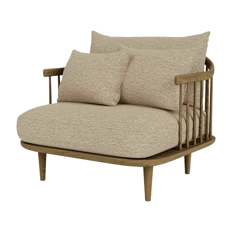 Fauteuil chêne huilé fumé Fly SC1 - &tradition