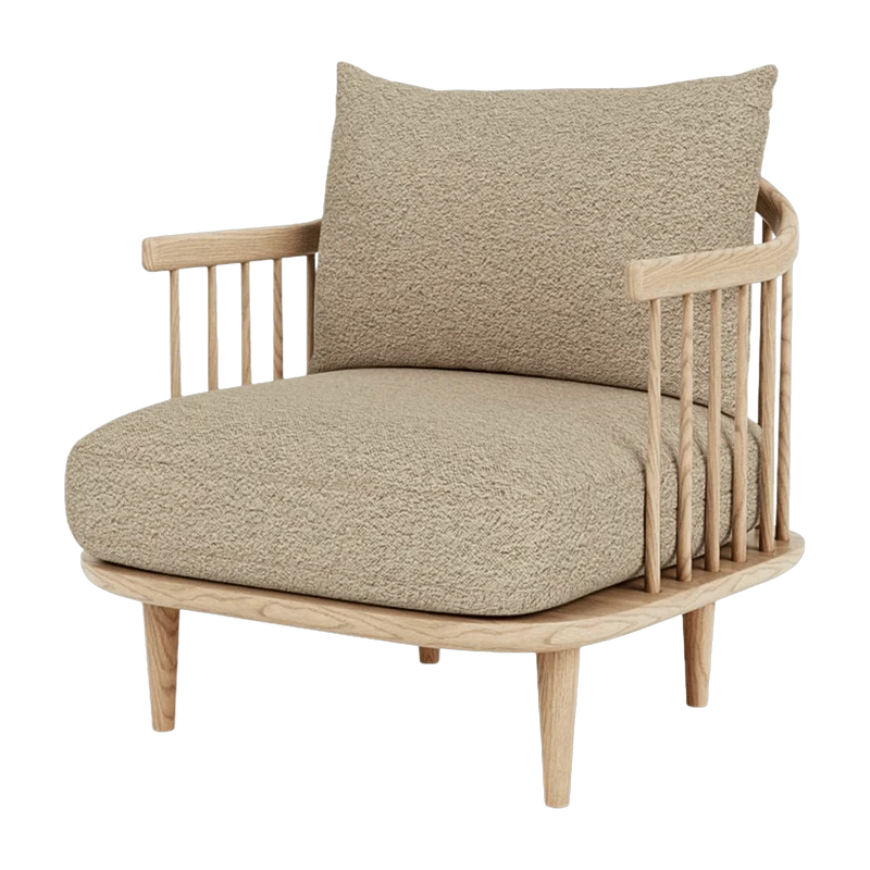 Fauteuil en chêne huilé blanc SC10 Fly - &tradition