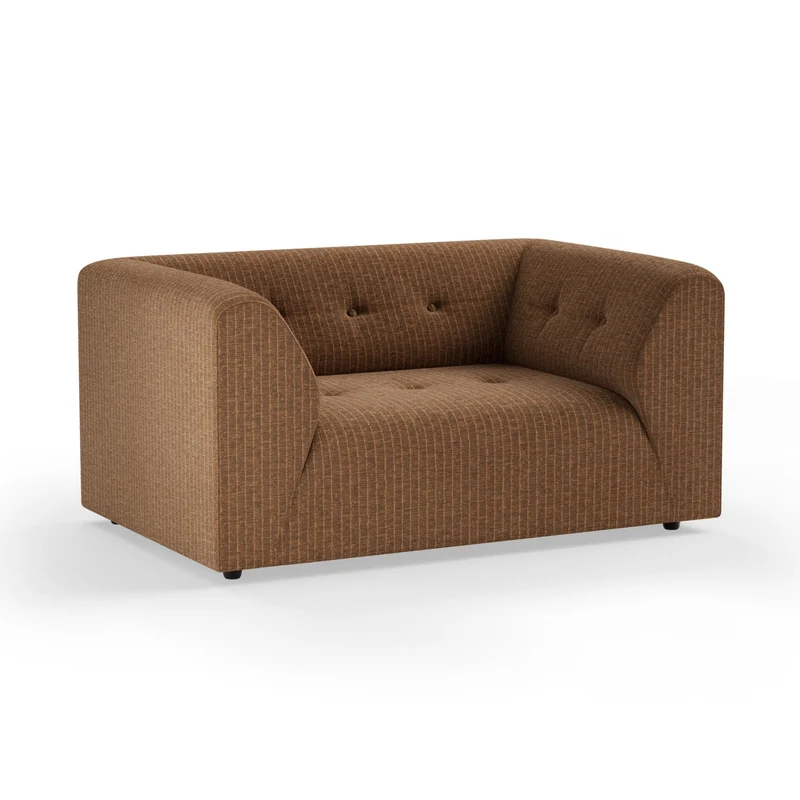 Fauteuil en velours côtelé doré Vint - Hkliving