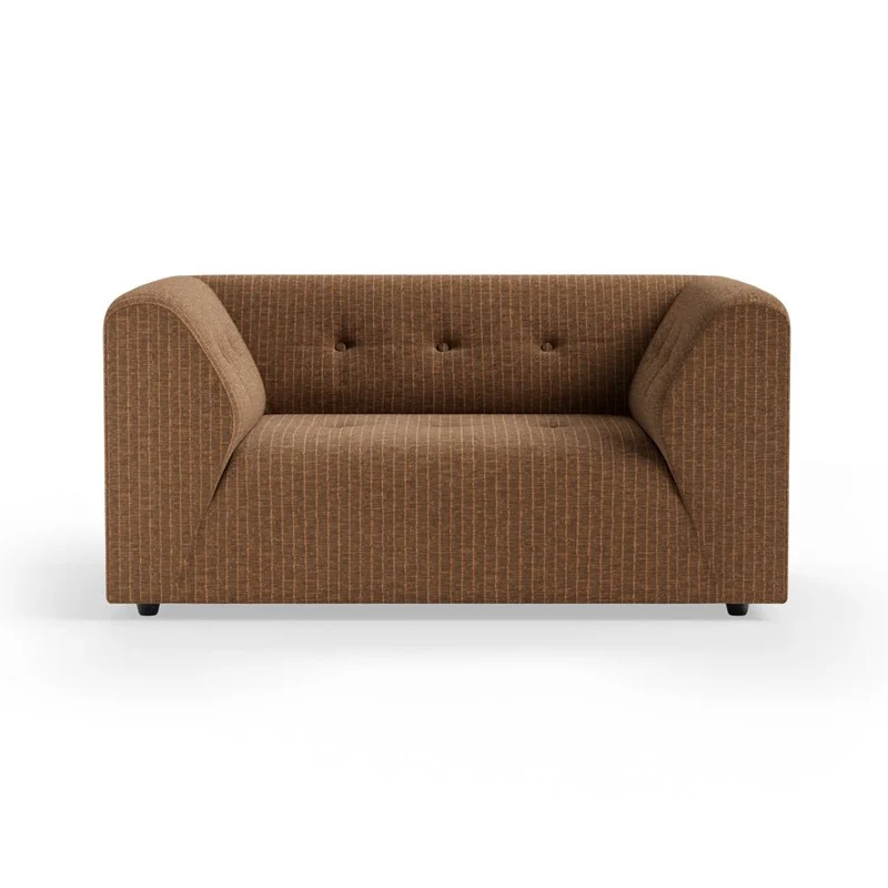 Fauteuil en velours côtelé doré Vint - Hkliving