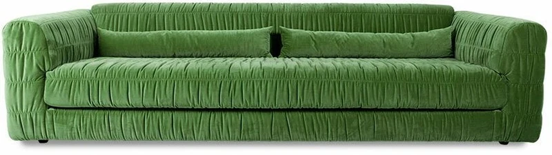 Canapé en velours royal velvet vert 274 cm Club Couch - Hkliving
