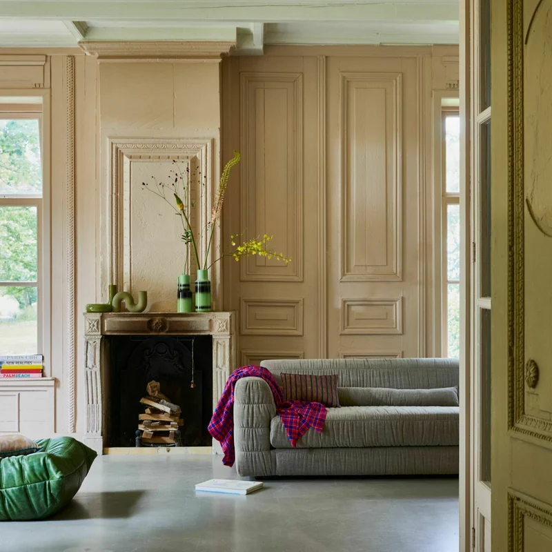 Canapé en velours royal velvet vert 274 cm Club Couch - Hkliving