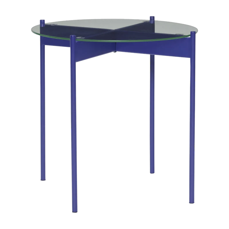 Table d'appoint en verre bleue Beam - Hübsch