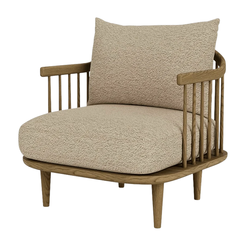 Fauteuil en chêne huilé fumé SC10 Fly - &tradition
