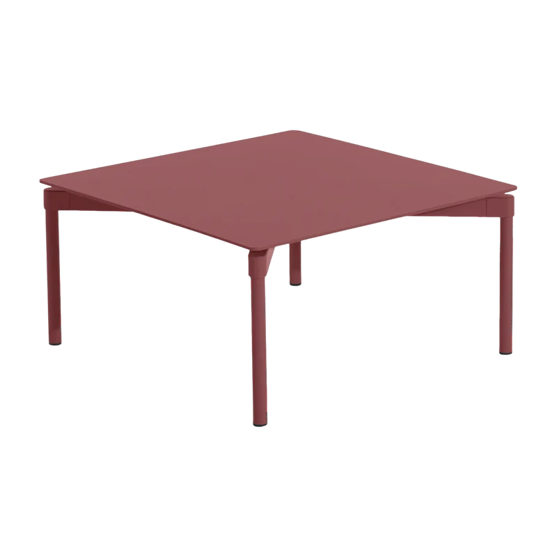 Table basse en aluminium rouge brun Fromme - Petite Friture