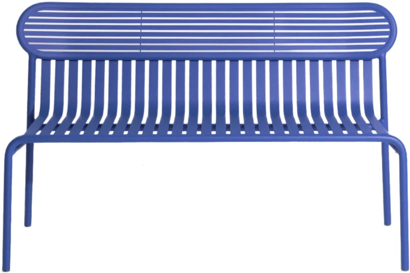 Banc de jardin en aluminium bleu Week-End - Petite Friture