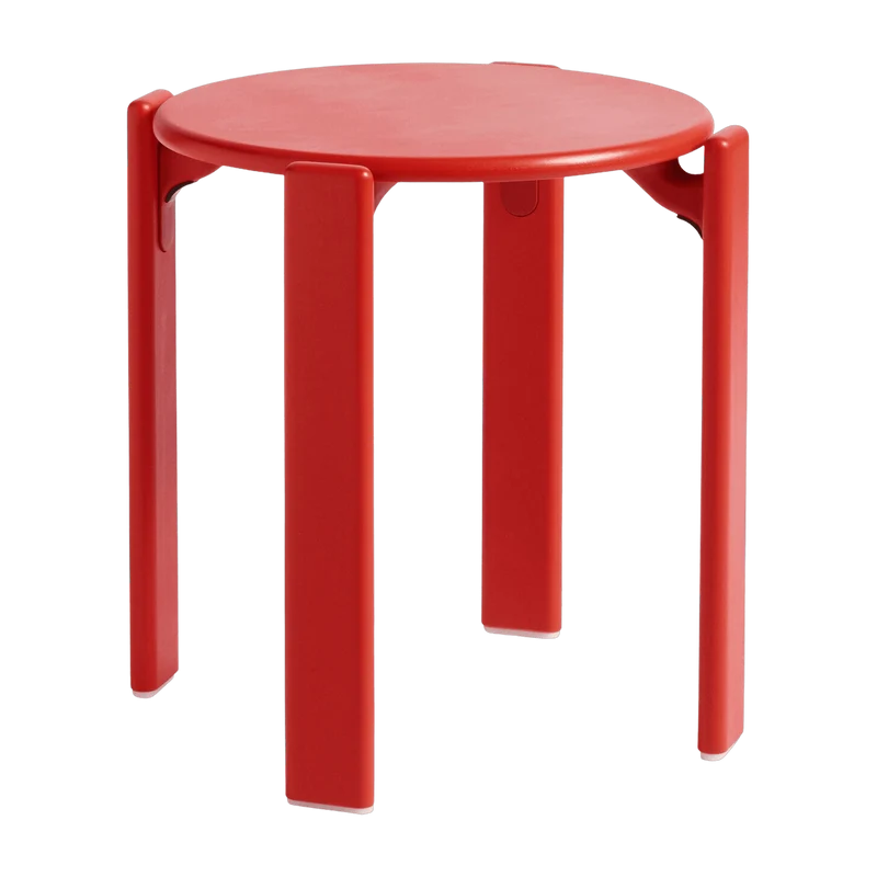 Tabouret en bois de hêtre rouge scarlet Rey - HAY
