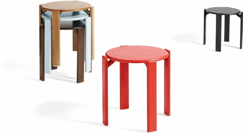 Tabouret en bois de hêtre rouge scarlet Rey - HAY