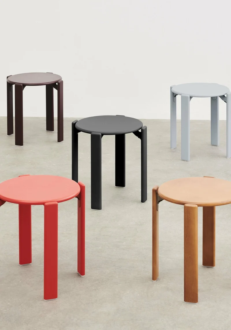 Tabouret en bois de hêtre doré Rey - HAY