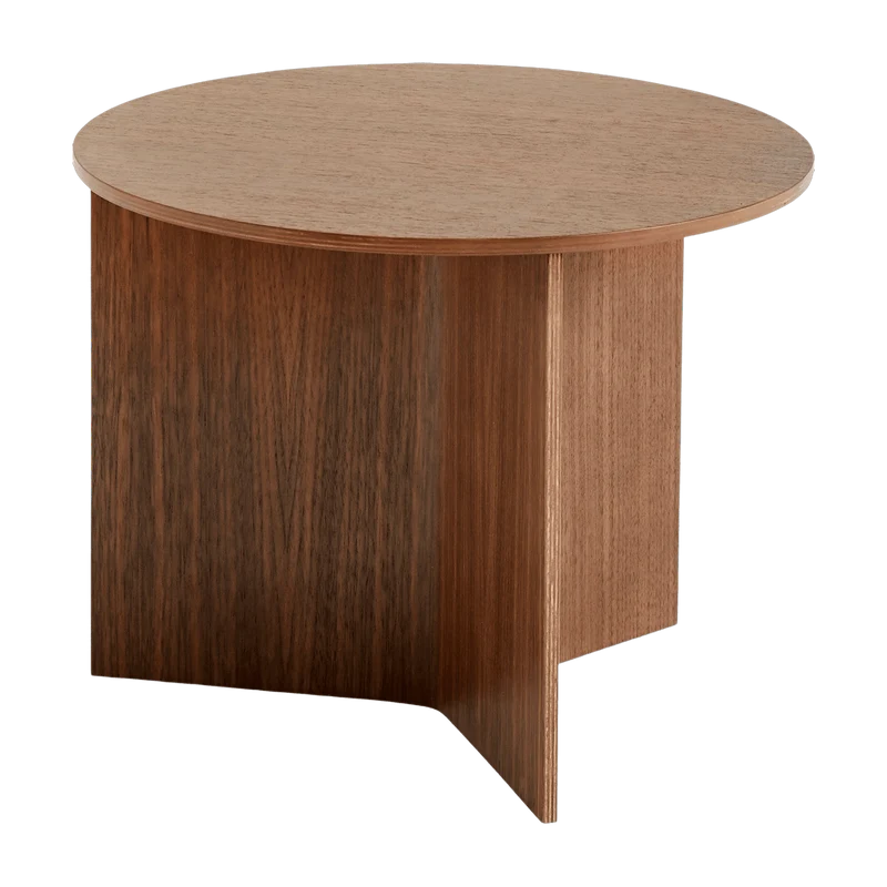Table base ronde en noyer Slit - HAY
