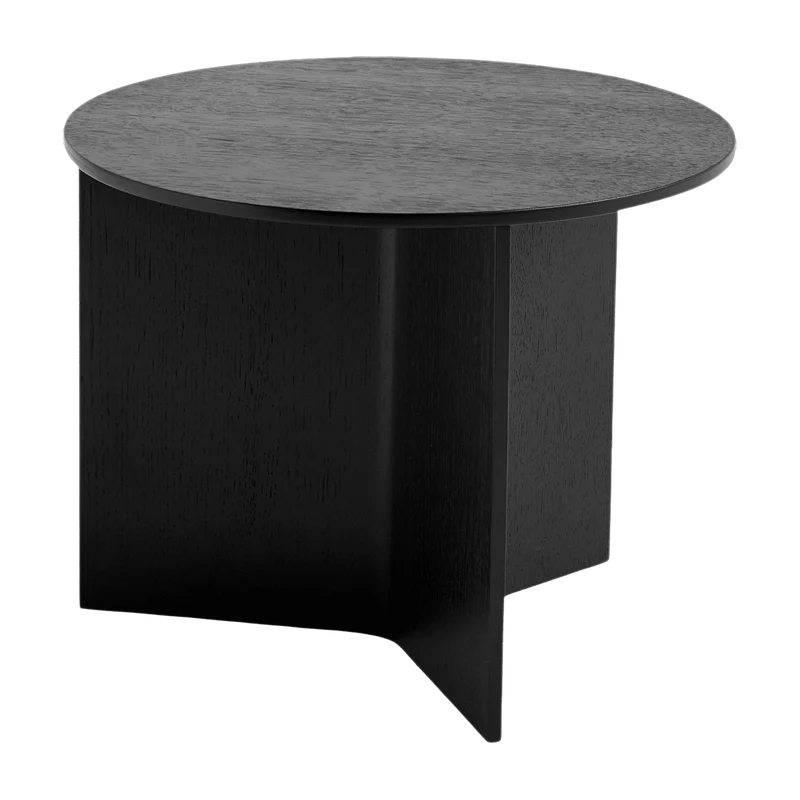 Table basse ronde en chêne noir Slit - HAY