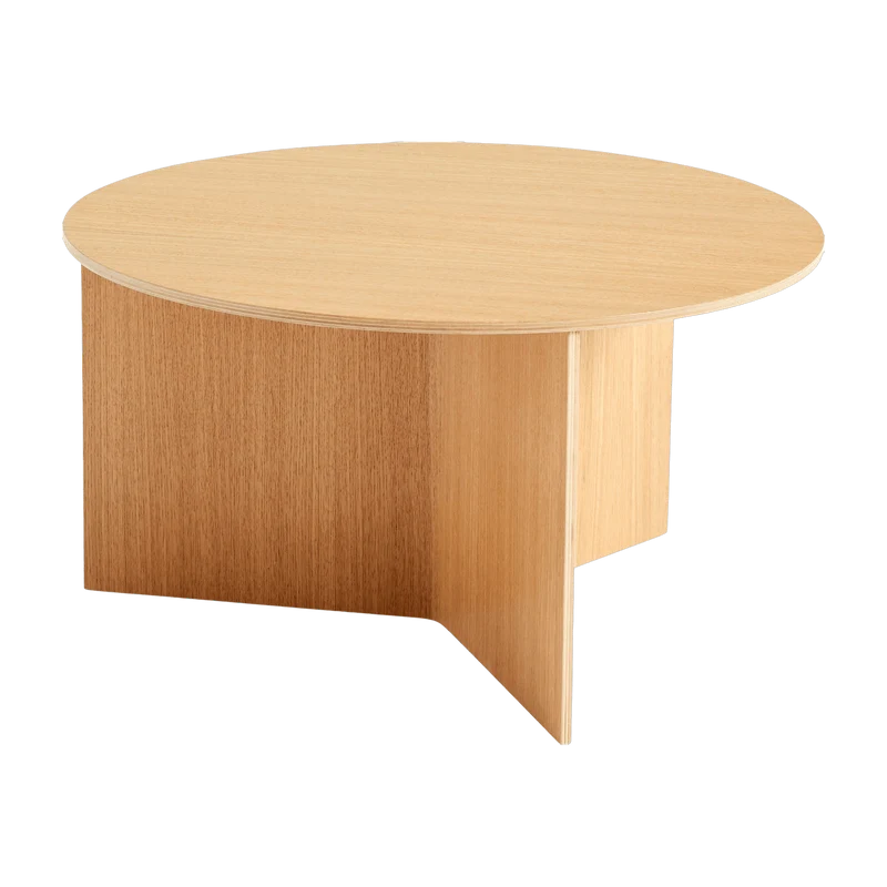 Table basse ronde en chêne naturel XL Slit - HAY