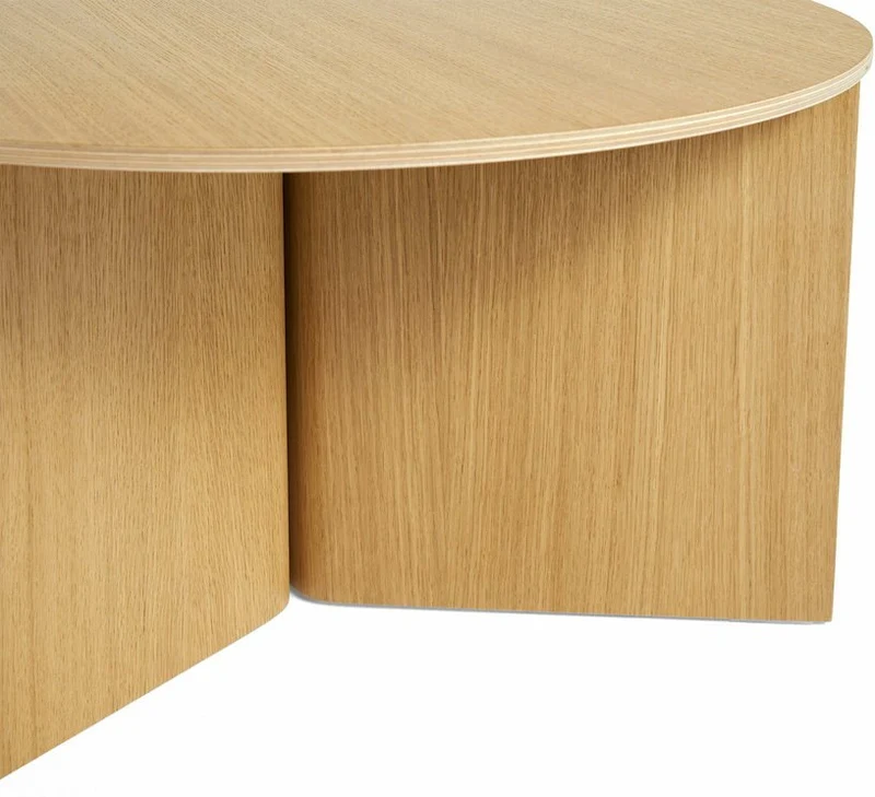 Table basse ronde en chêne naturel XL Slit - HAY