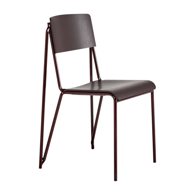 Chaise bordeaux en acier Petit Standard - HAY