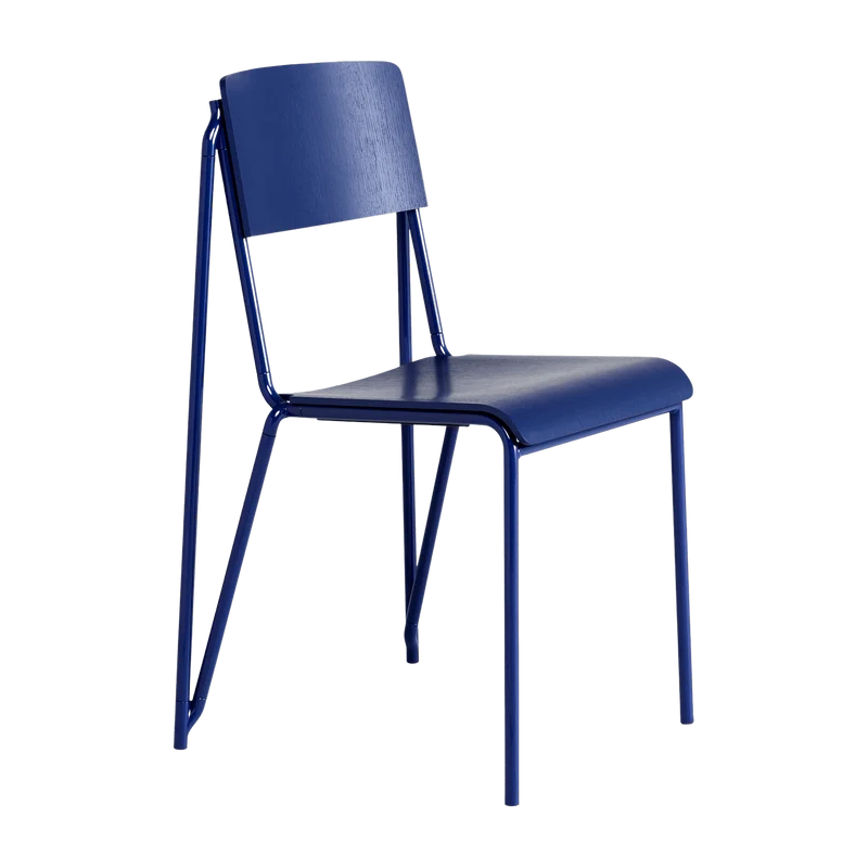 Chaise bleue marine en acier Petit Standard - HAY