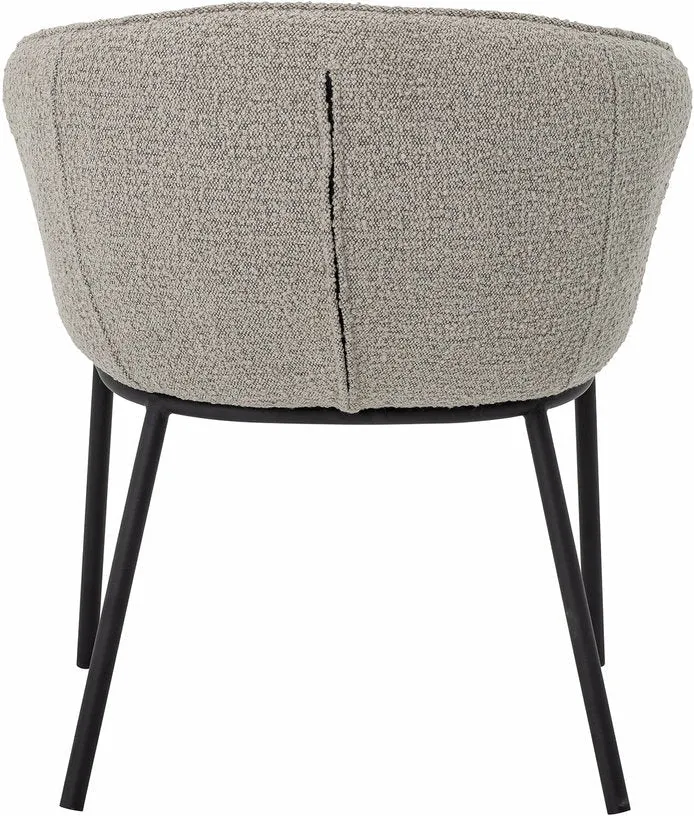 Chaise avec accoudoirs en tissu gris Cortone - Bloomingville