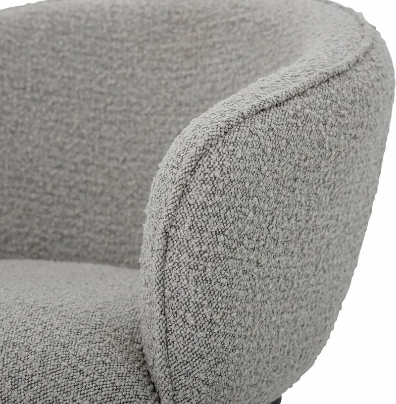 Chaise avec accoudoirs en tissu gris Cortone - Bloomingville
